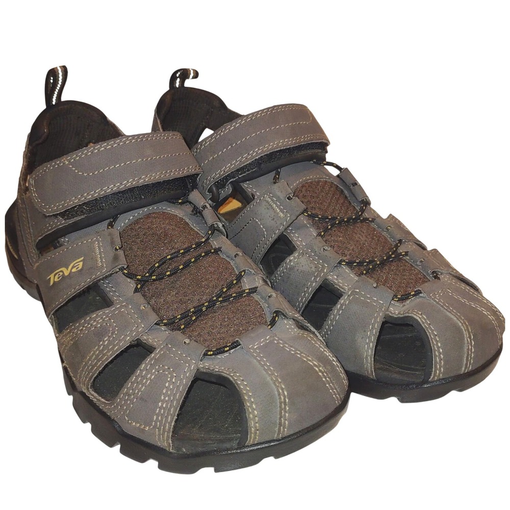 Teva Forebay Turkish Coffee Fisherman Sandal Sport Mens Size 8 S/N 1001116 Gray